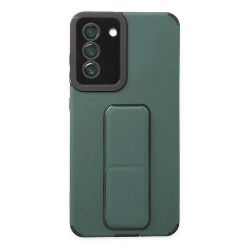 Newface Samsung Galaxy S21 FE Klf Mega Standl Silikon - Yeil