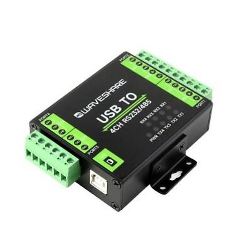 Endstriyel zoleli USB'den 4 Kanal RS232/485'e Dntrc