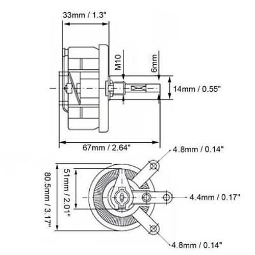 100R 100W BC1 Reosta Diren - Potansiyometre