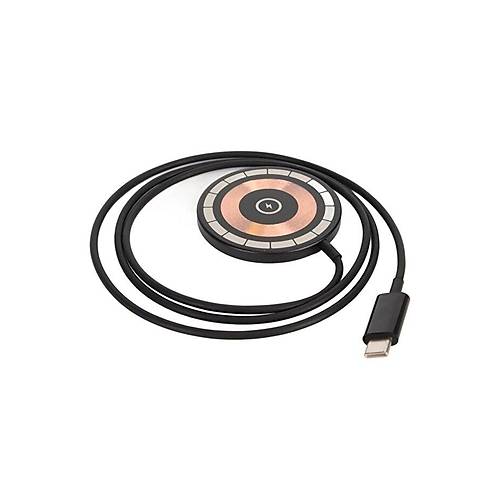 AW16 15W TypeC Magsafe, IPhone Manyetik effaf Grnml Kablosuz arj Cihaz