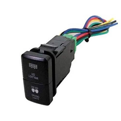 2'li ON-OFF Anahtar Mavi Ikl 5-Kablolu 12V 3A - Led Light Bar + Driving Lights