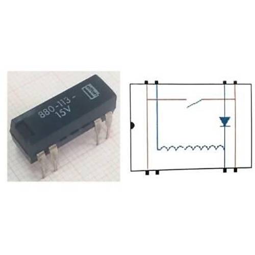 880-113-15V Reed Rle Tek Kontak N/O 15VDC 0.5A