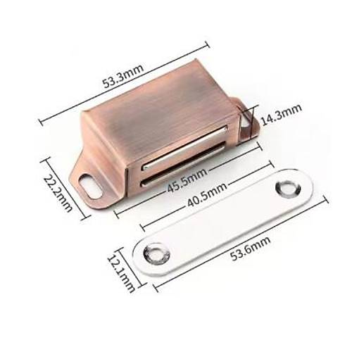 Mknatsl Metal Mobilya Kapak Kilidi 36x24x14mm - Bakr