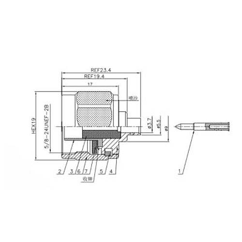 N-JB3 N-Tip Erkek Coaxial Konnektr