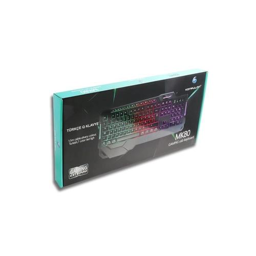 Konfulon MK80 RGB Ikl Trke Q Kablolu Mekanik Hisli Klavye
