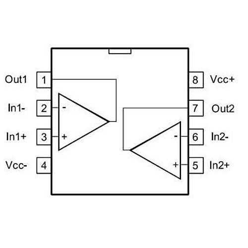 LM358G SOIC-8 SMD OpAmp Entegresi