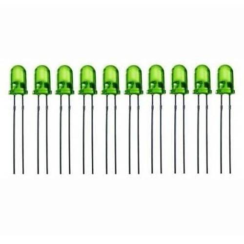 5mm Yeil Led Paketi - 10 Adet
