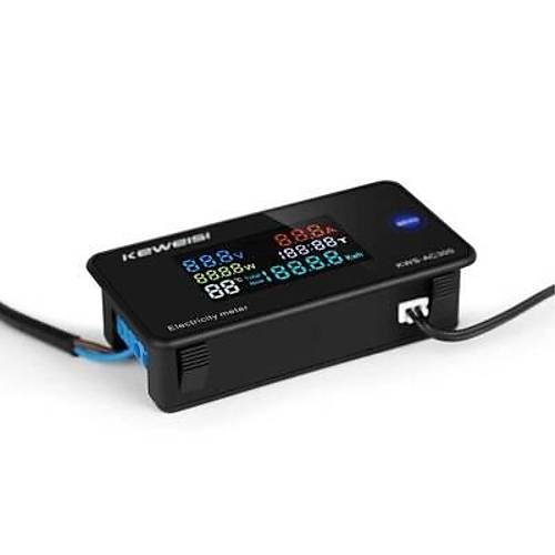 Dijital AC 50-300V 20A Voltmetre Ampermetre