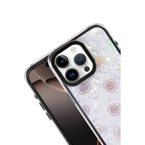 Newface Apple iPhone 16 Lumi Desenli Kapak - Siyah