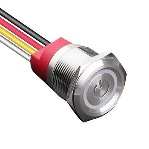 WD22T-P1-EC 22mm Dokunmatik Touch Metal Buton - Beyaz