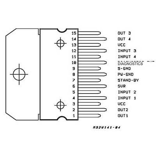 TDA7377 Multiwatt-15 Amplifikatör Ses Entegresi