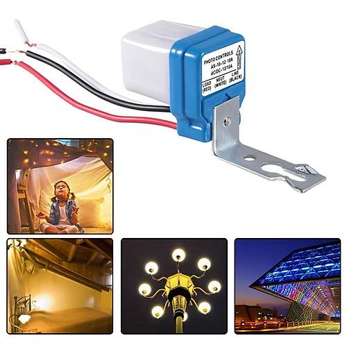 12V Fotosel Otomatik Ik Sensr - Gece Sensr