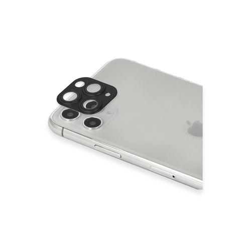 Newface iPhone 11 Pro Max Pers Alminyum Kamera Lens - Siyah