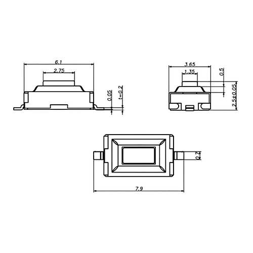 IC-201 Tact Switch Pioneer Buton 3x6x2.5mm SMD