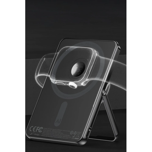 Newface PW580 5.000 mAh 20W Type-C 15W Kablosuz arj 3W Saat arj ve 5W Kulaklk arj Destekli PD Hzl arj Magsafe Powerbank - Siyah