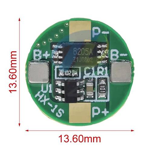 1S 2.5A BMS 3.7V 18650 Lityum Pil arj Koruma Devresi