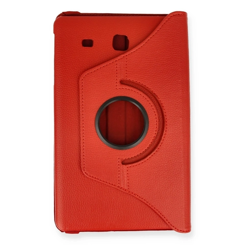 Newface Samsung Galaxy T560 Tab E 9.7 Klf 360 Tablet Deri Klf - Krmz