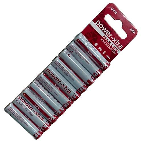 Power-Xtra MaxLife AAA LR03 Alkalin Pil - 10'lu Blister