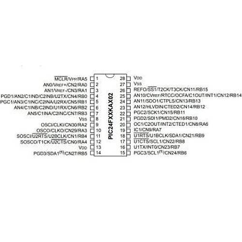 PIC24F16KA102-I/SP DIP-28 32MHz Mikrodenetleyici