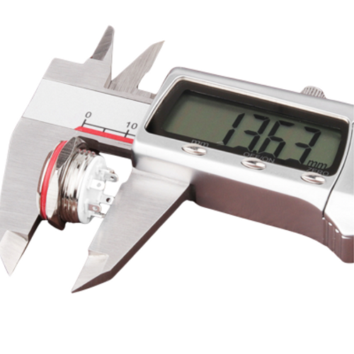 WD16C1-Pin-P1-E 16mm Dz Yayl Ikl Metal Buton - Yeil