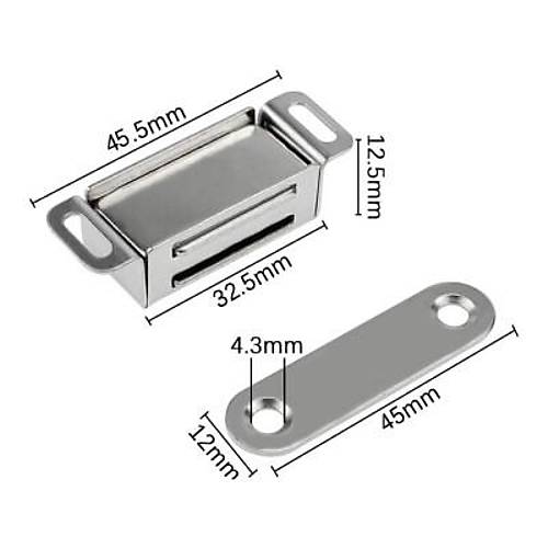 Mknatsl Metal Mobilya Kapak Kilidi 32x16x12mm