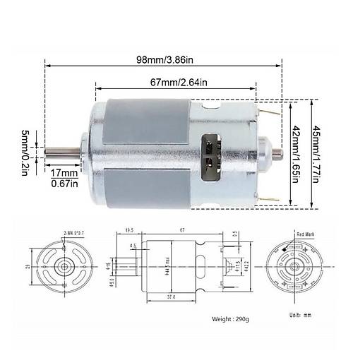RS775 Dc Motor 24V 6000Rpm