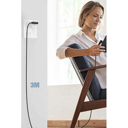 Newface USB to Lightning 3M 2.4A Kablo - Siyah