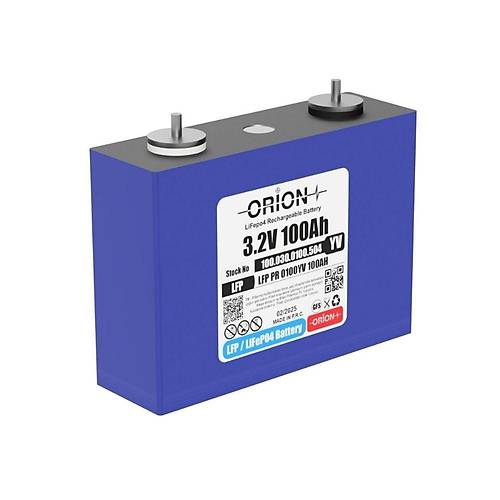 Orion LiFePO4 3.2V 100YV 100AH Prizmatik Pil