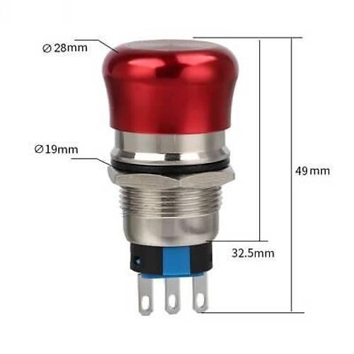 19M-Q1 19mm Metal Acil Stop Butonu 1NO+1NC