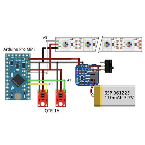 QTR-1A Kzltesi Sensr ifti (2 Adet) - PL-2458