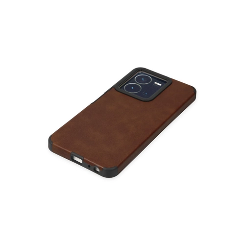 Newface Vivo Y35 Klf Loop Deri Silikon - Kahverengi