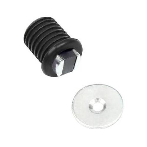 Mknatsl Plastik Mobilya Kapak Kilidi 14mm - Siyah