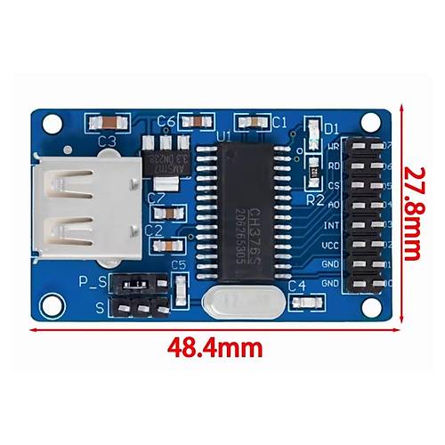 CH376S USB Modl - USB Bellek Okuyucu ve Flash Disk Destei