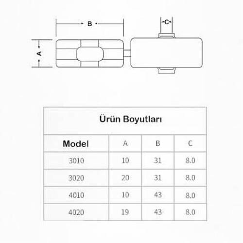 LMC 3010 Kablo Etiket Kutusu Su Geirmez