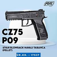 ASG CZ P-09 S�YAH BLOWBACK AIRSOFT TABANCA