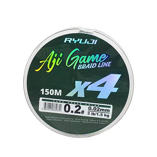 RYUJI AJI GAME 4X, 150M, DARK GREEN �P M�S�NA