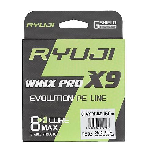 RYUJI WINX PRO X8+1 150M CHARTREUSE �P M�S�NA