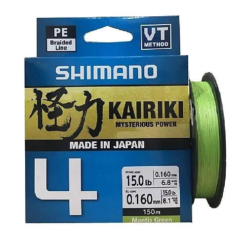 SHIMANO Kairiki 4 0,16 mm 300m Matis Green (Ye�il) Ip Misina