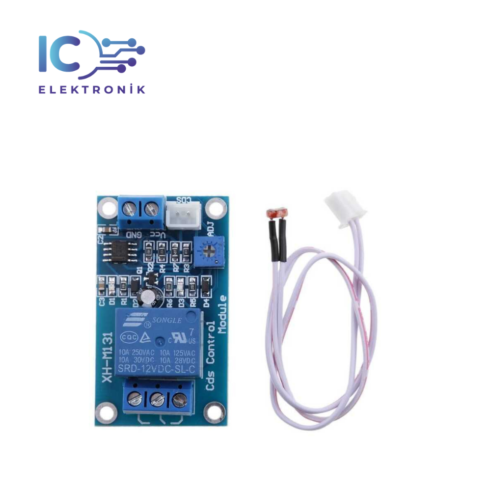 XH-M131 LDR Işık Kontrollü Röle Modülü - Gece-Gündüz Algılayıcı 12V