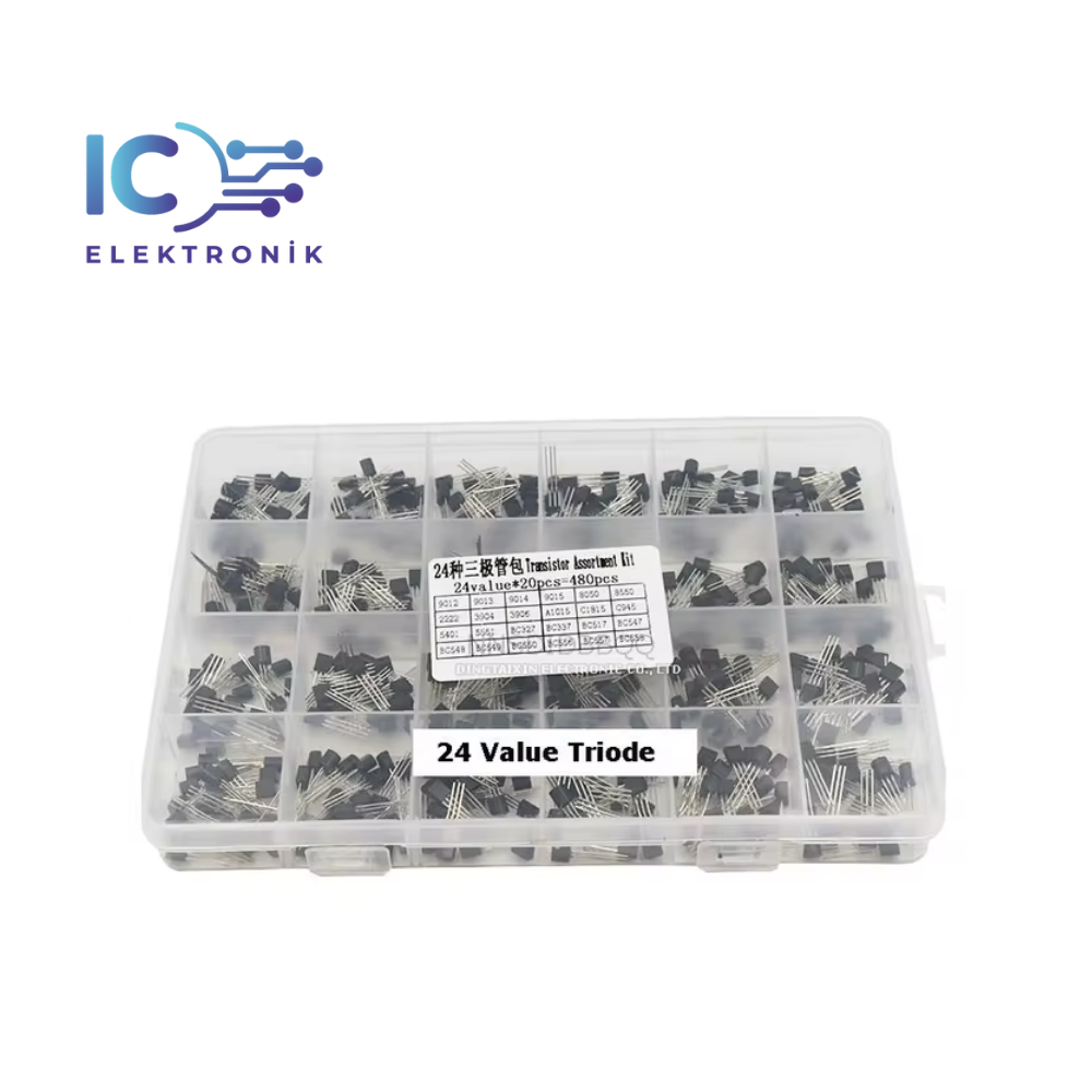 480PCS Transistor Set TO-92 Case In 24 Kinds Of Transparent Box