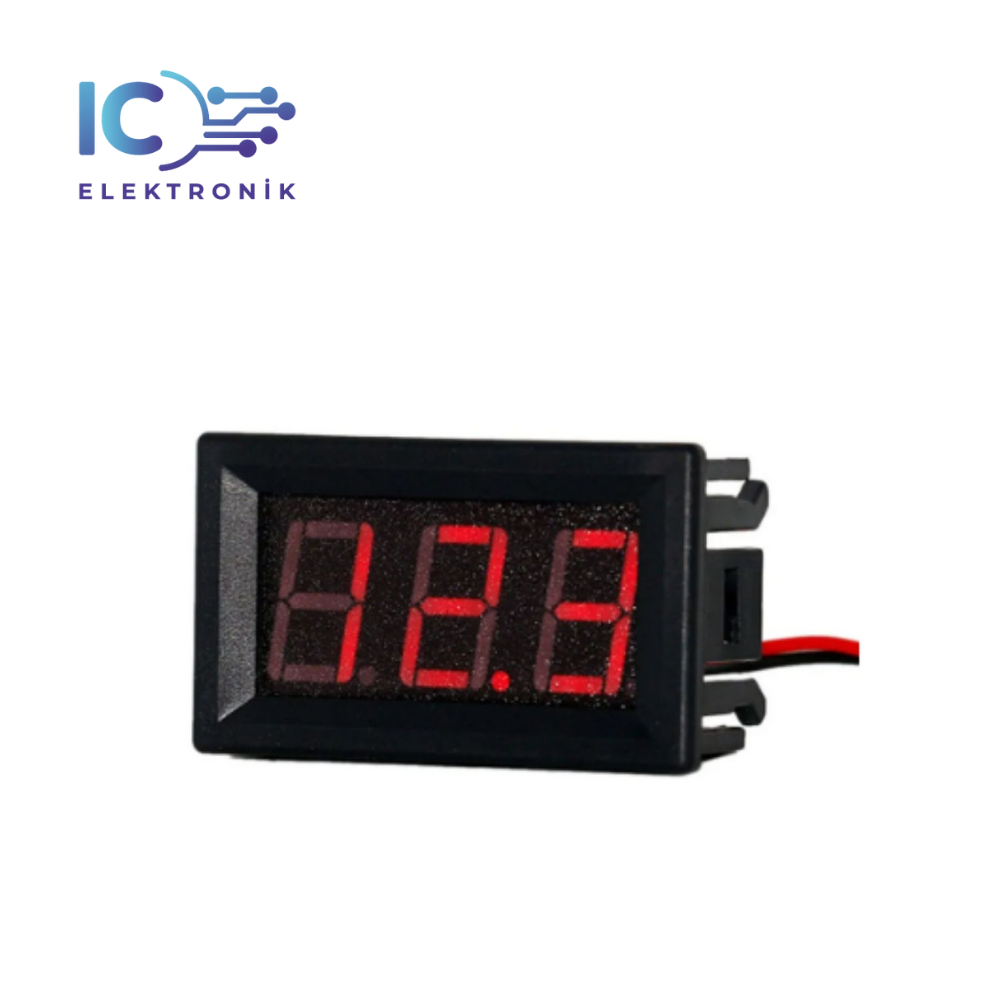 DC2.4V-30V 2 telli 0.36in LED dijital ekran Panel voltmetre