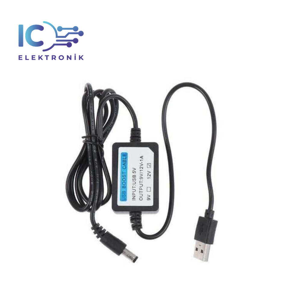 USB 5V - 12V 1A Voltage Booster Booster 1meter