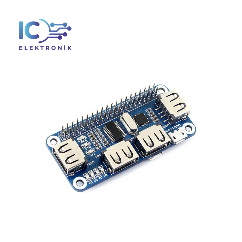 4 Port Usb Hub Hat (raspberry Pi İçin)