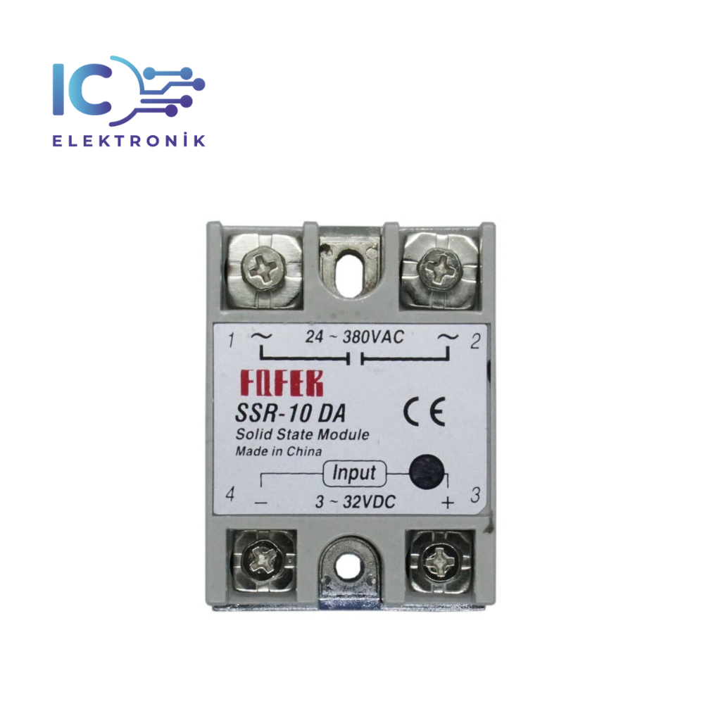 SSR-10DA (10A) Solid State Röle (Geliştirme Kartlarıyla Uyumlu)