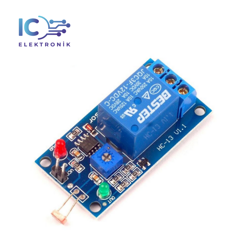 12V Tek Kanal LDR Işık Kontrollü Röle Modülü