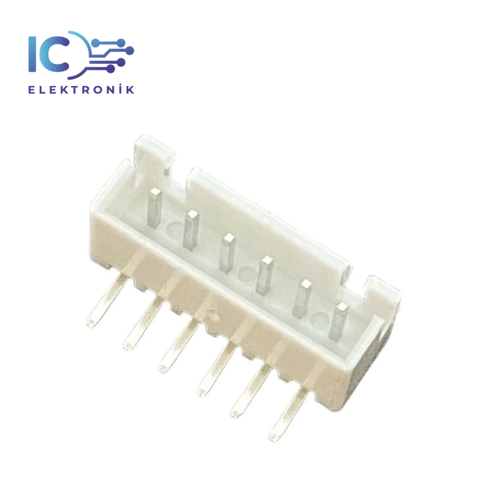 JST-XH 2.54mm Soketli 6 Pin Eğik Tunik Konnektör