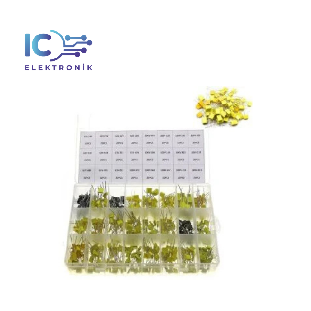 460PCS NF/mF Polyester Capacitor Set Box Type In Transparent Box With 24 Different Values