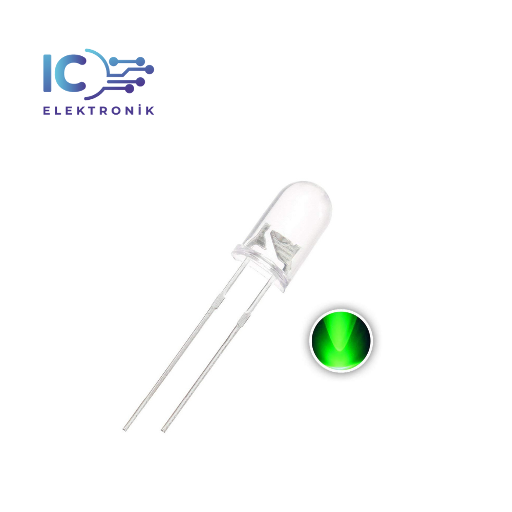 Transparent LED Green 5mm