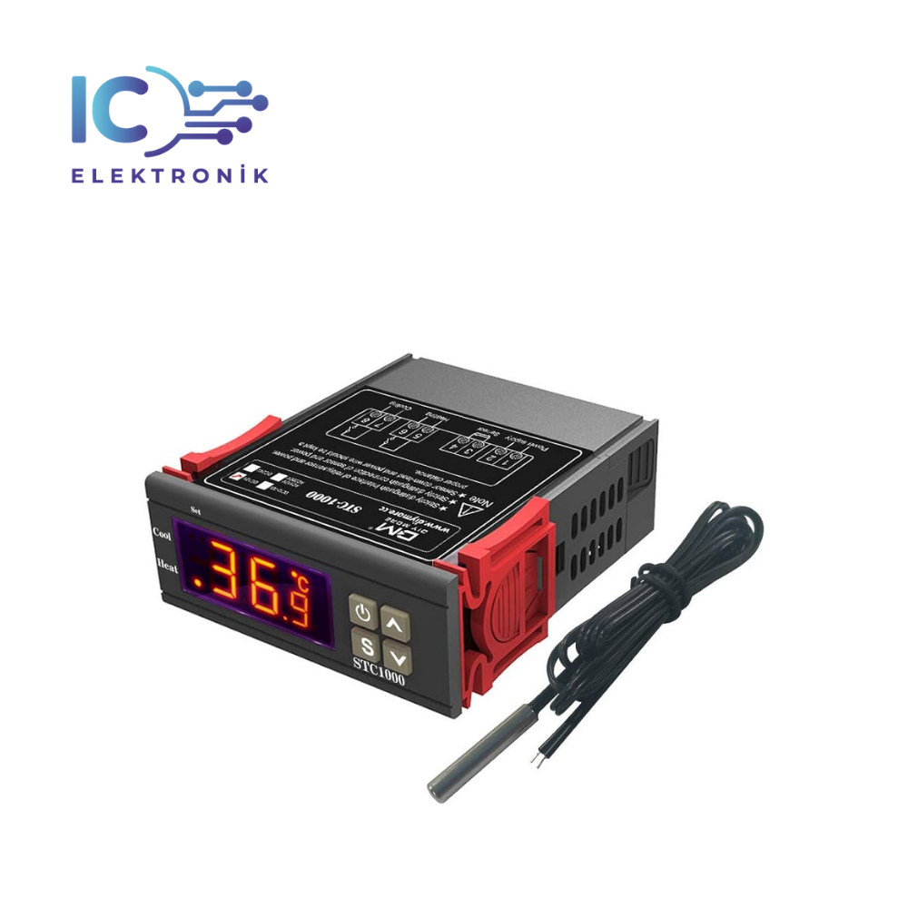STC-1000 12V DC LCD Ekranlı Problu Termostat Dijital Sıcaklık Kontrol Cihazı