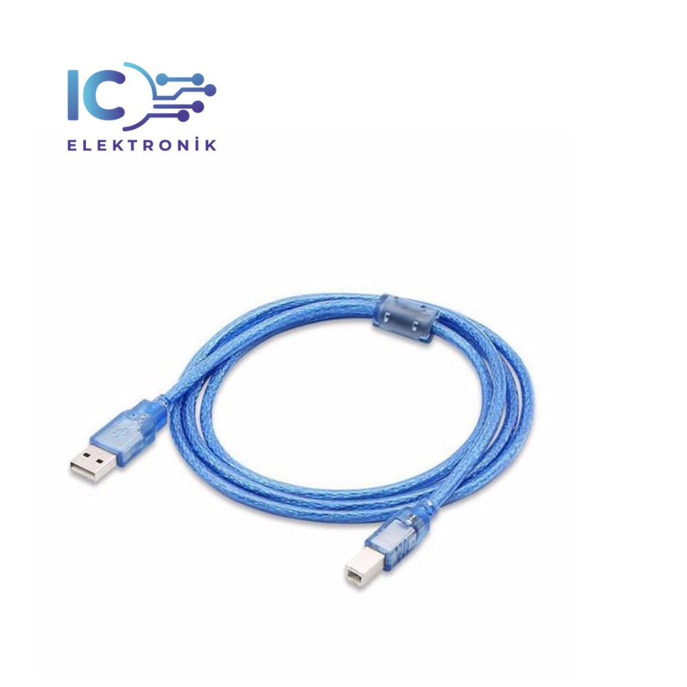 USB 2.0 Filtreli Yazıcı Printer Kablosu Mavi 1.5m